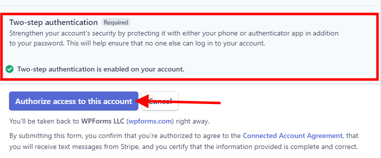 Authorize Stripe With WPForms