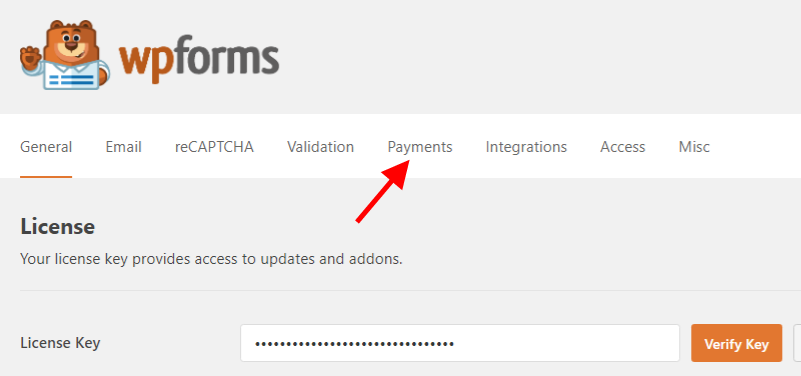 WPForms Payment Option