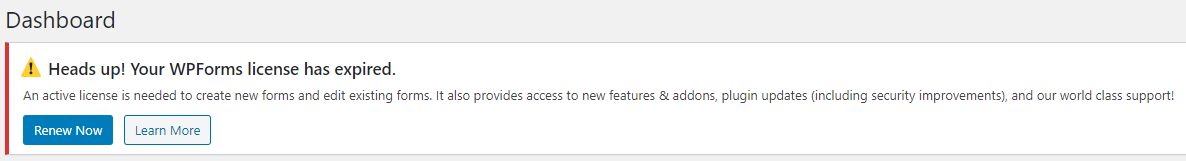 WPForms Renewal Notification