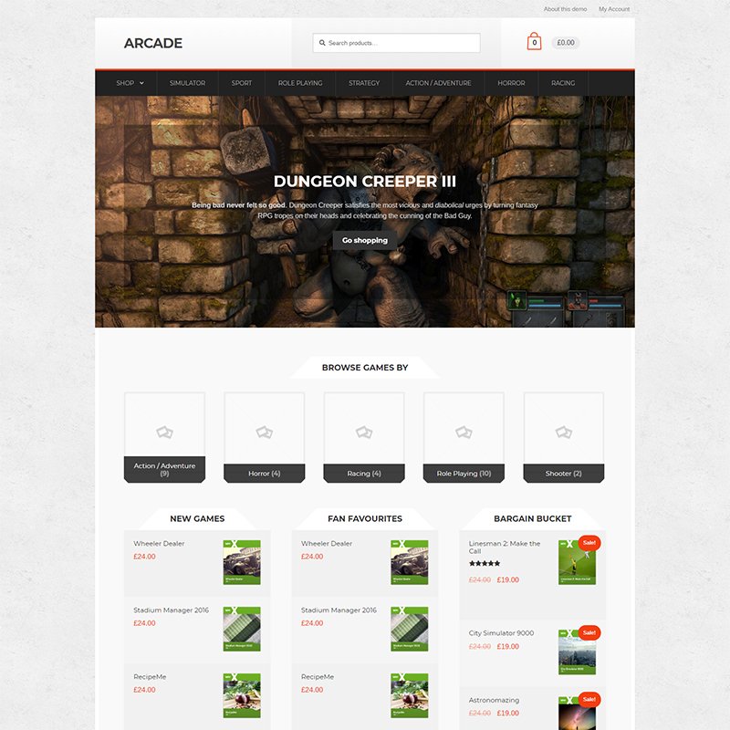 Arcade WooCommerce Theme