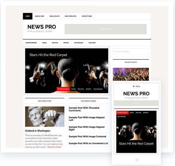 News Pro Genesis Theme