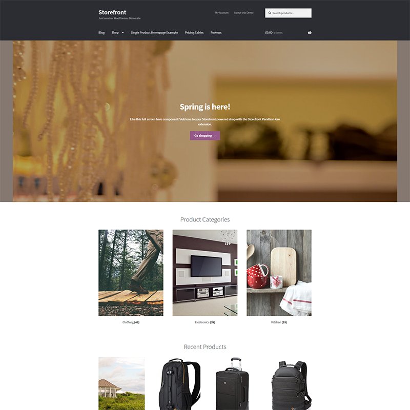 Storefront WooCommerce Theme