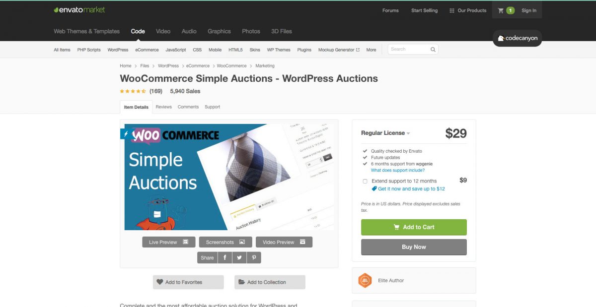 WooCommerce Simple Auctions