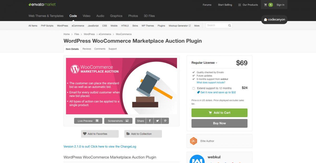 WordPress WooCommerce Marketplace Auction Plugin