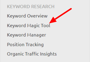 Keyword Magic Tool SEMrush