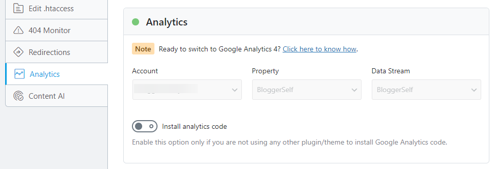 Rank Math Google Analytics 4 Integration - BloggerSelf