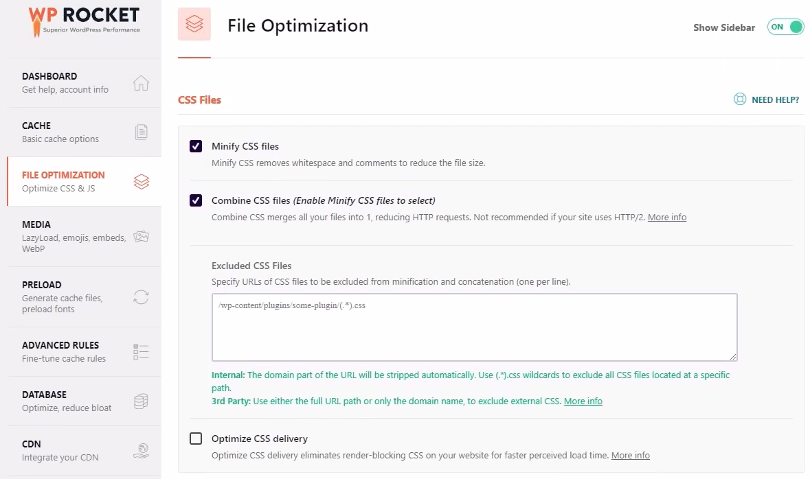 WP Rocket - File Optimization