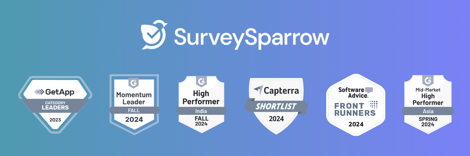 SurveySparrow Review : Awards