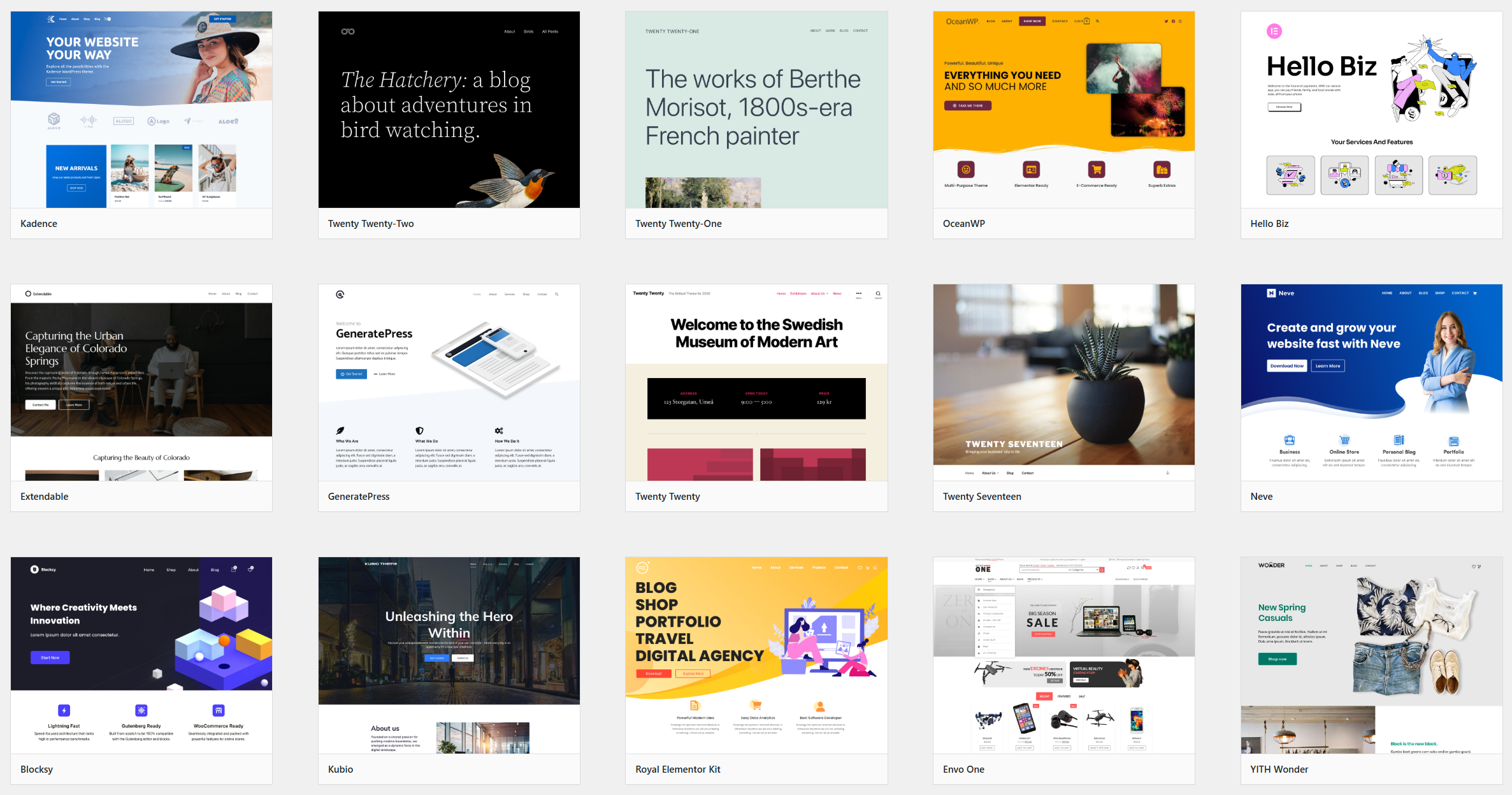 Choosing WordPress Theme