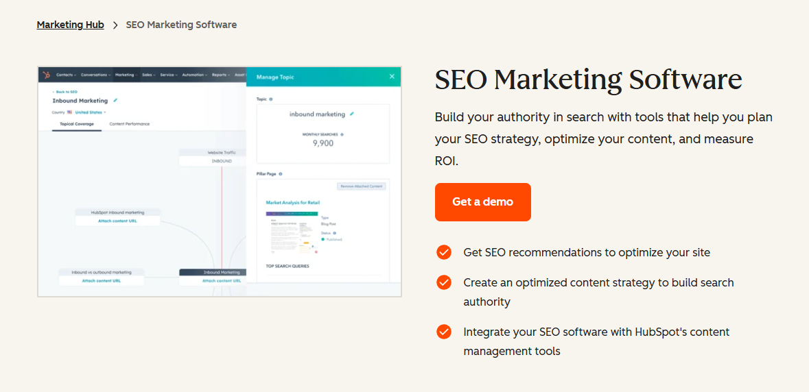 HubSpot SEO Marketing Software
