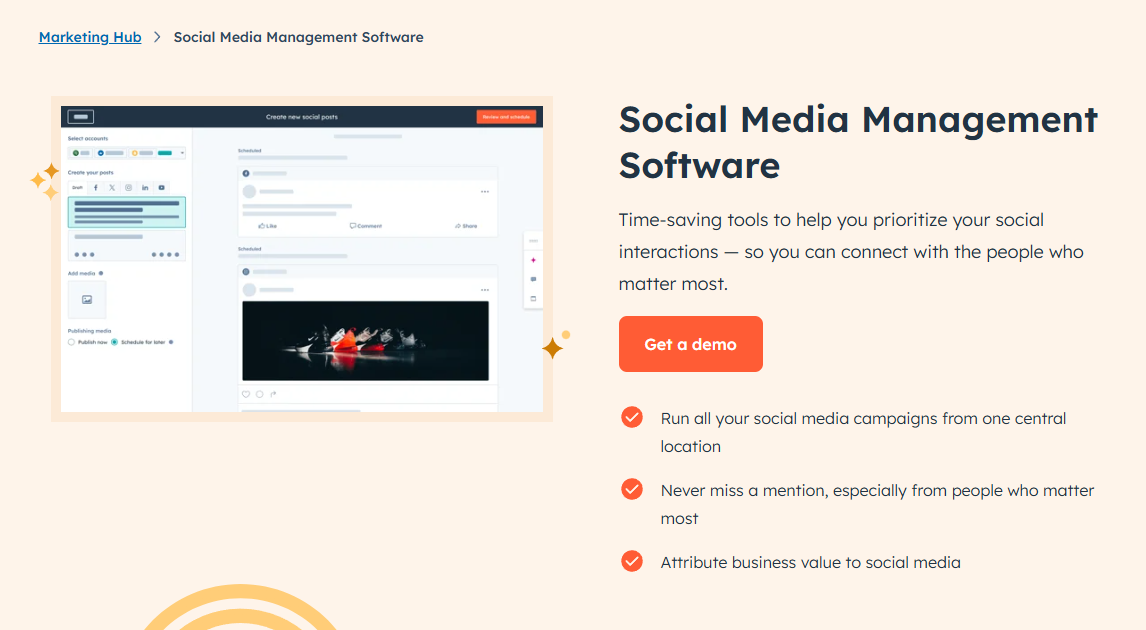 HubSpot Social Media Management Software