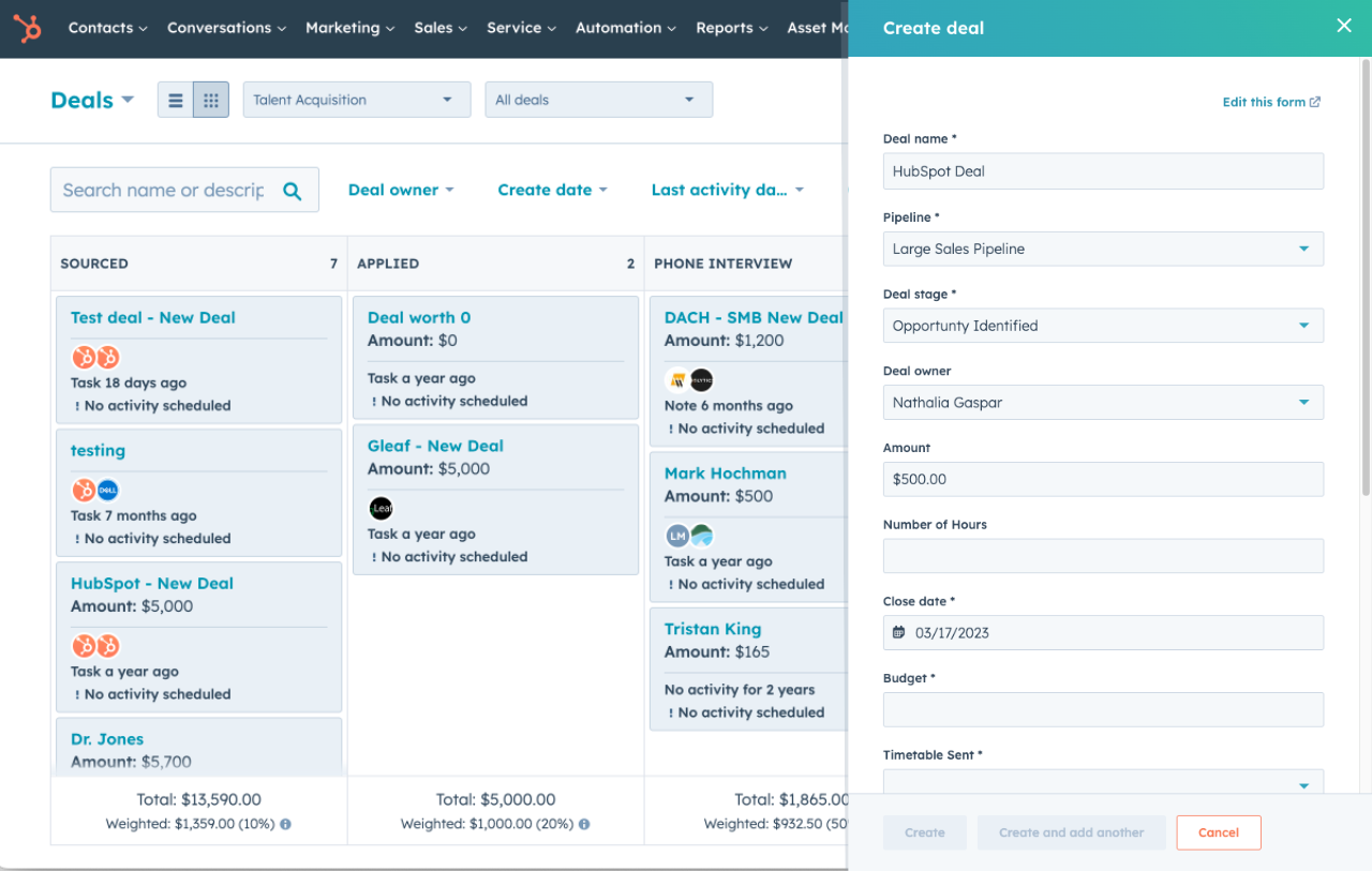 HubSpot Deal Pipeline Management