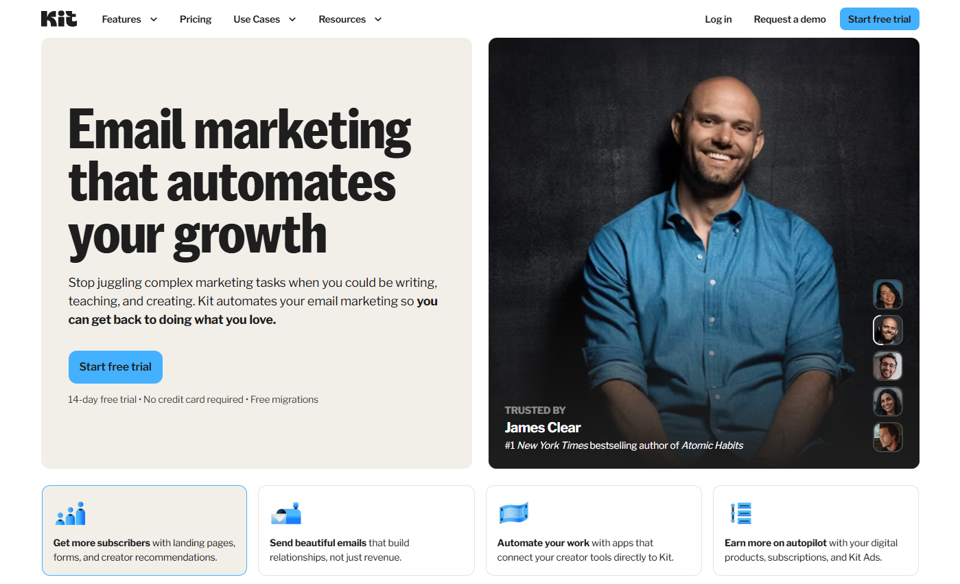 Kit Homepage Screenshot