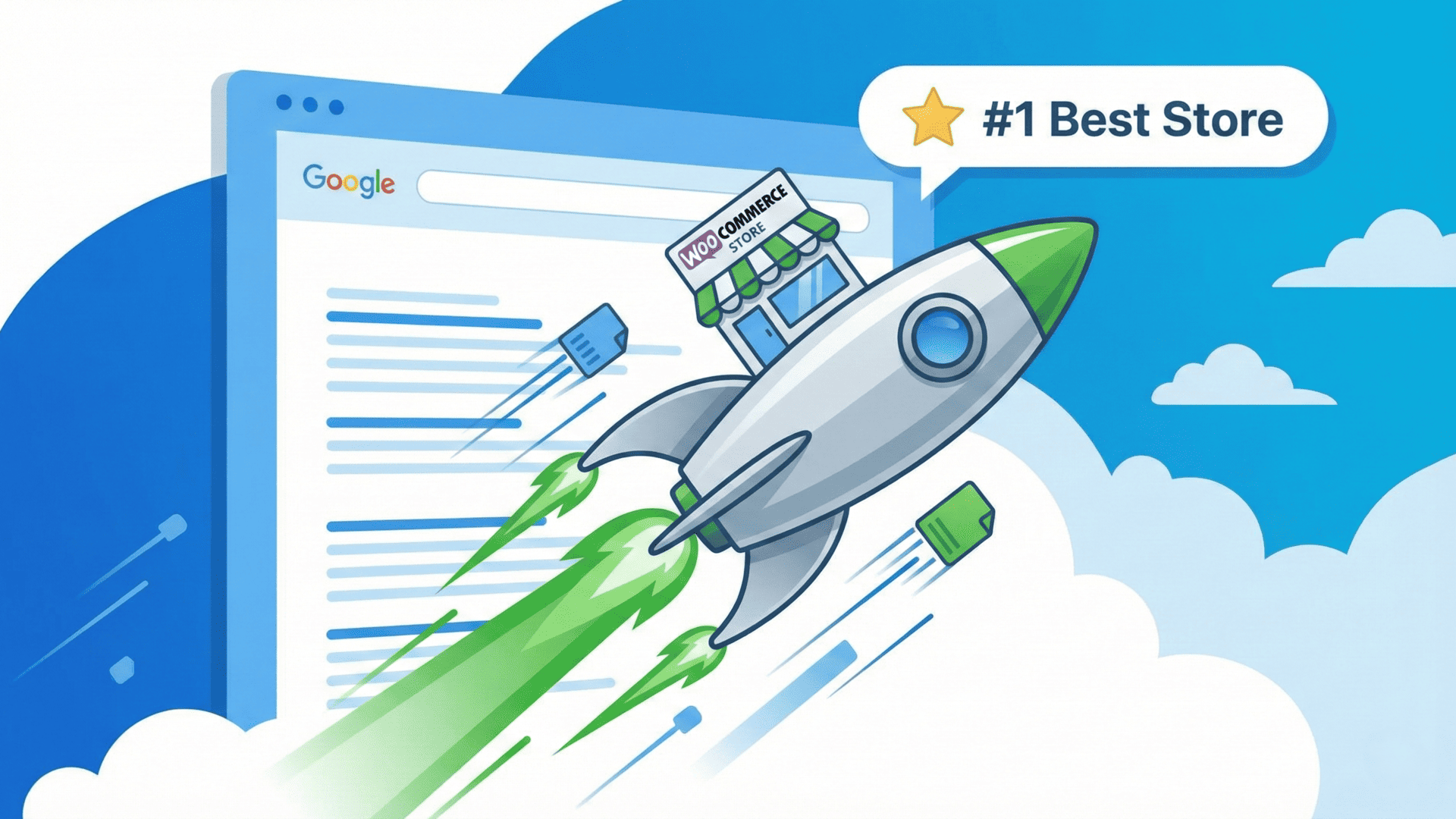 Grow or Rank WooCommerce Store - Graphic Illustration