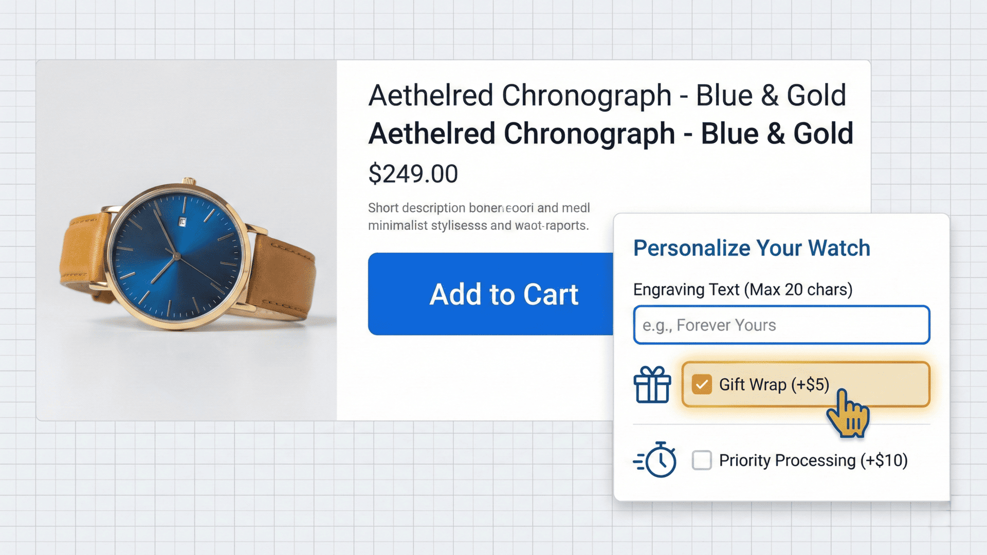Product Order Personalization - Graphic Illustration
