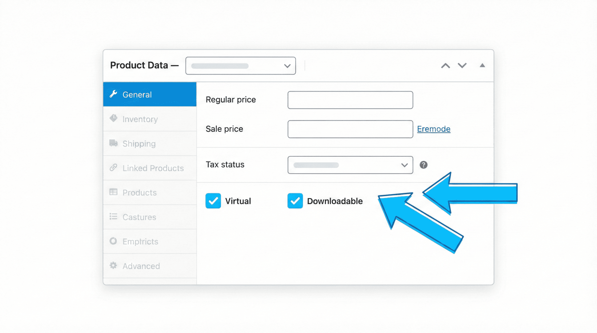 WooCommerce Product Type Selection Illustration