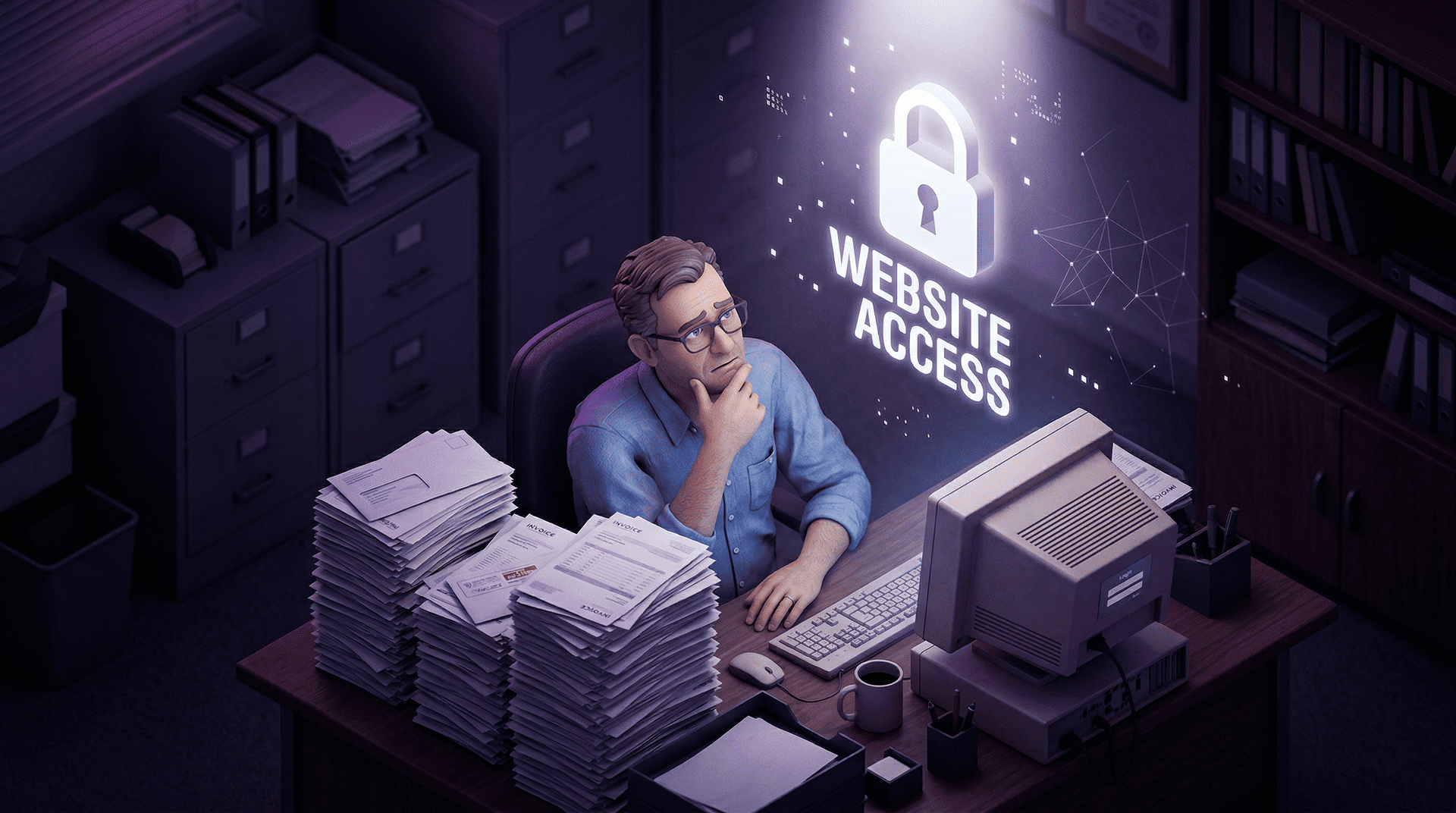 Locked Website Access - Graphic Illustration