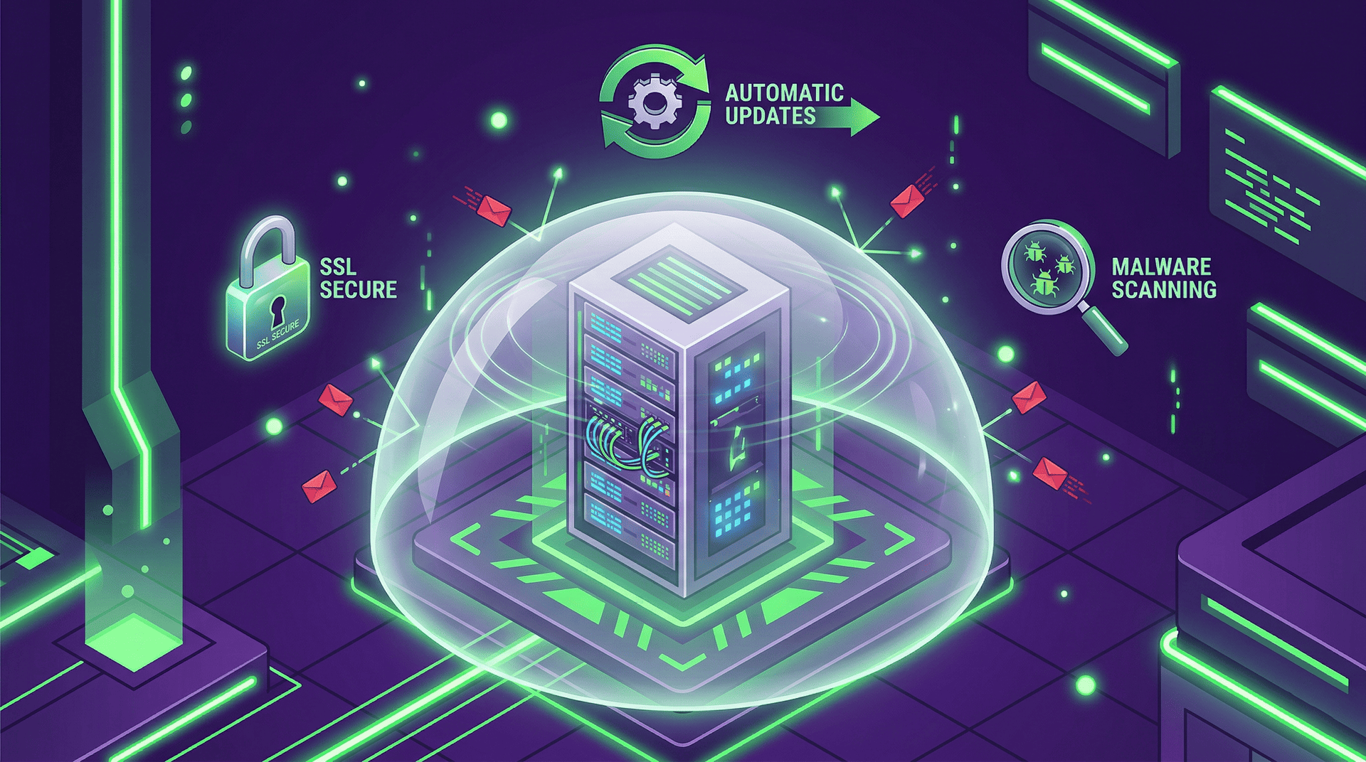 Website Server Security - Graphic Illustration