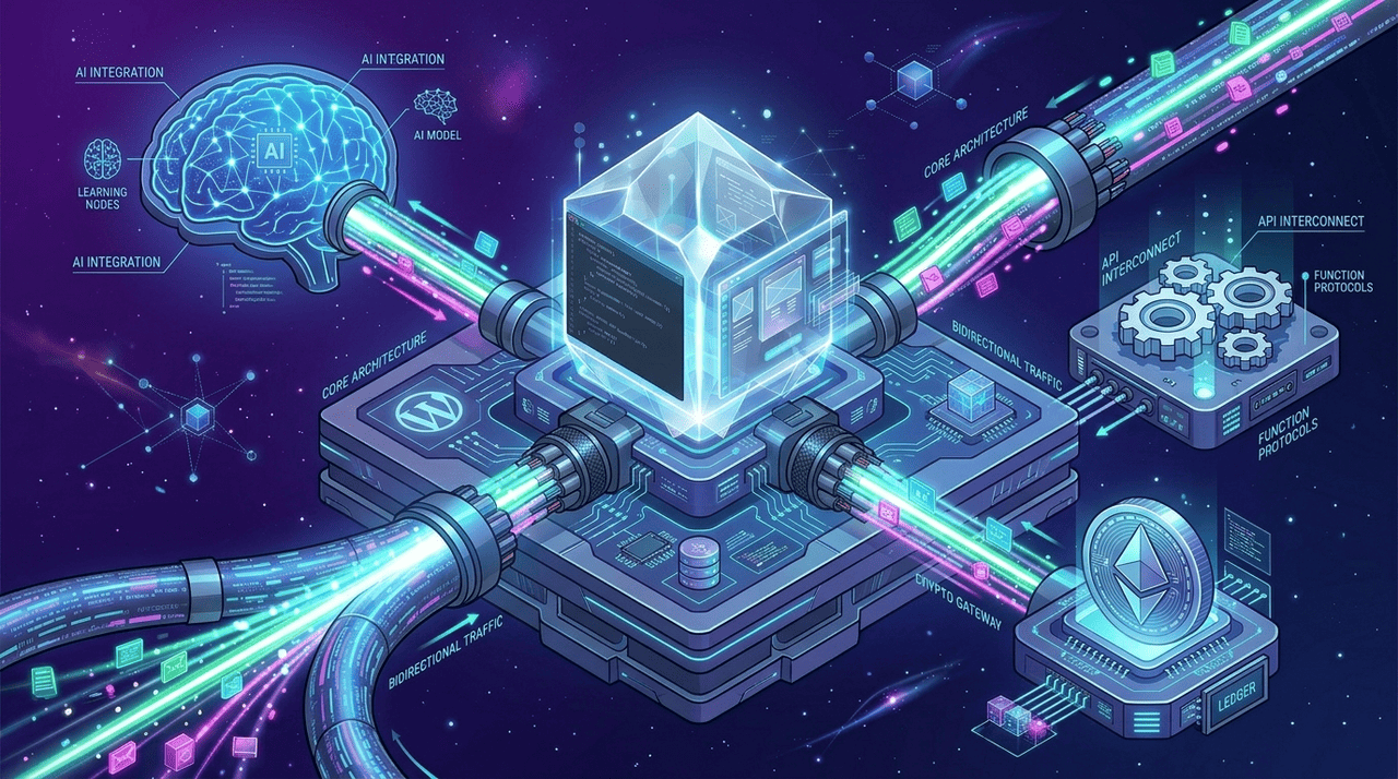 Advanced-Integrations-APIs-Crypto-Payments-AI - Graphic Illustration