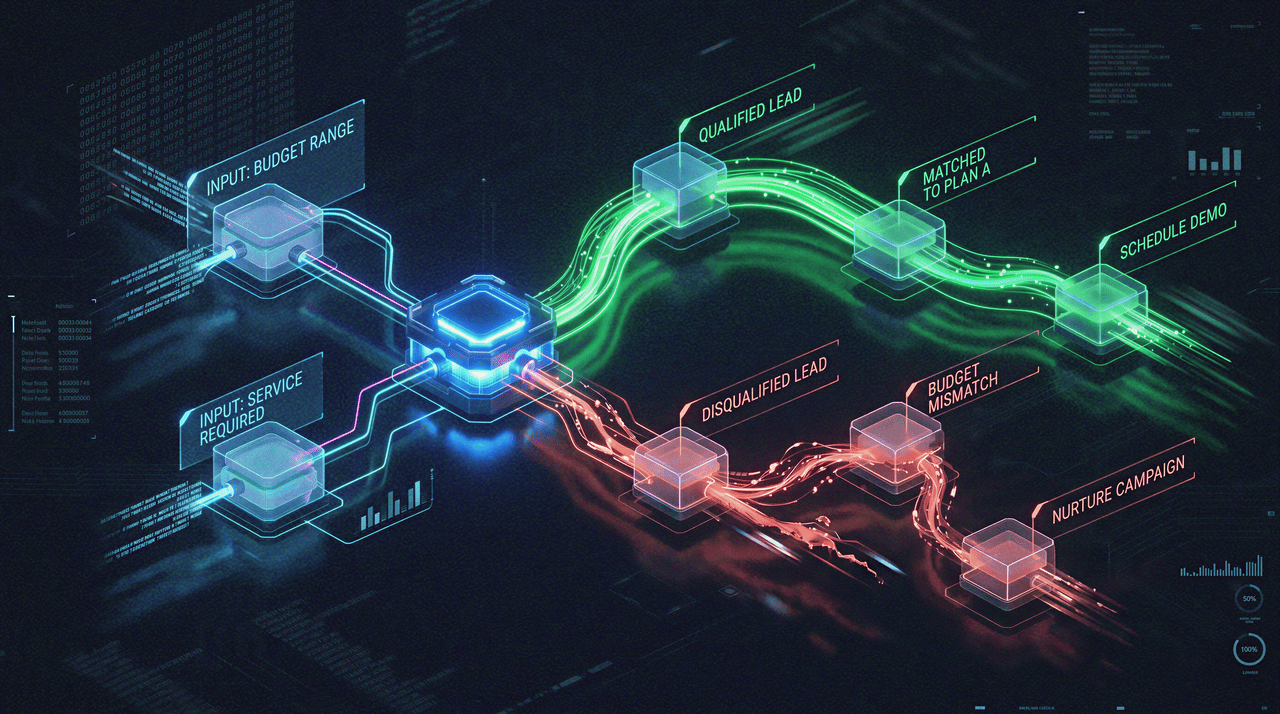 Conditional Logic for Lead Filtering - Graphic Illustration