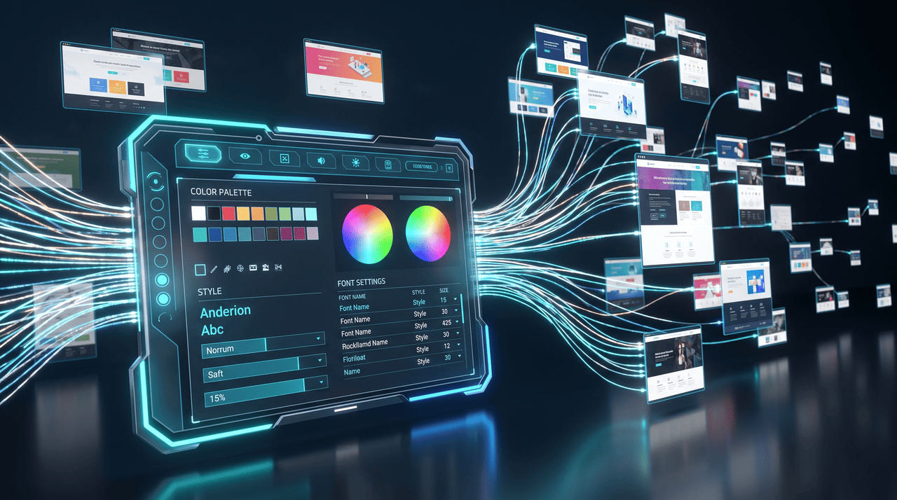 Global Color Settings or Global Style Settings - Graphic Illustration