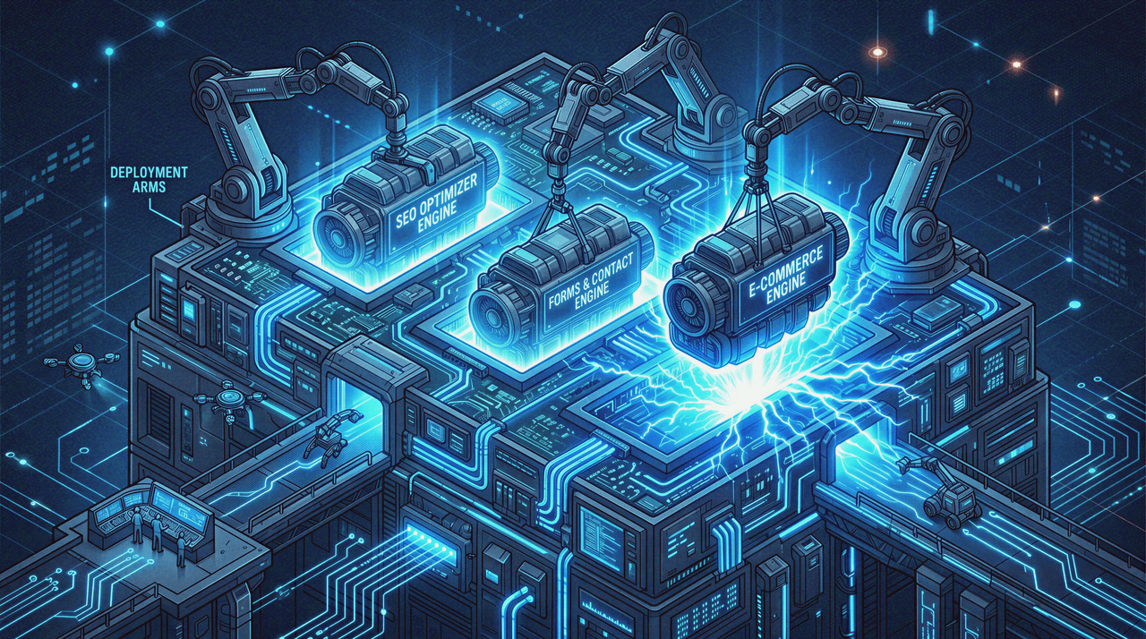 Plugin or Feature Deployment - Graphic Illustration