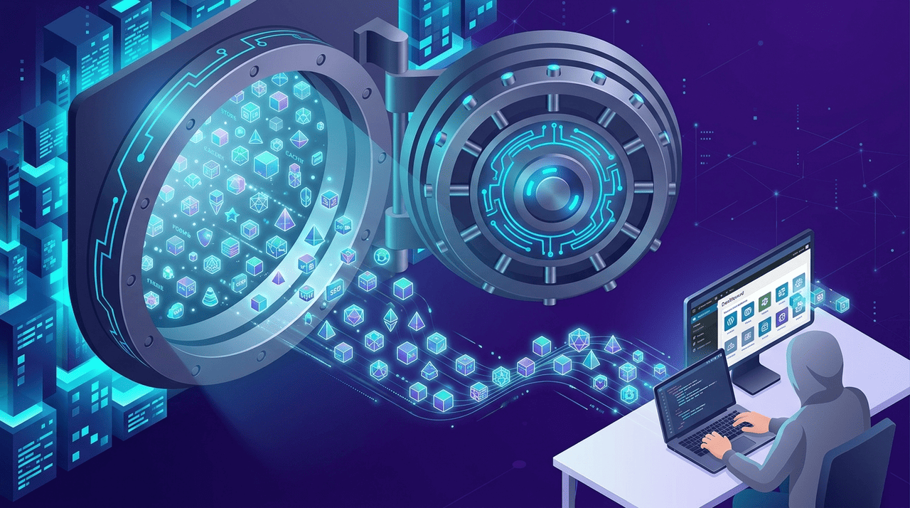 Unlocked Content Management System Repository - Graphic Illustration