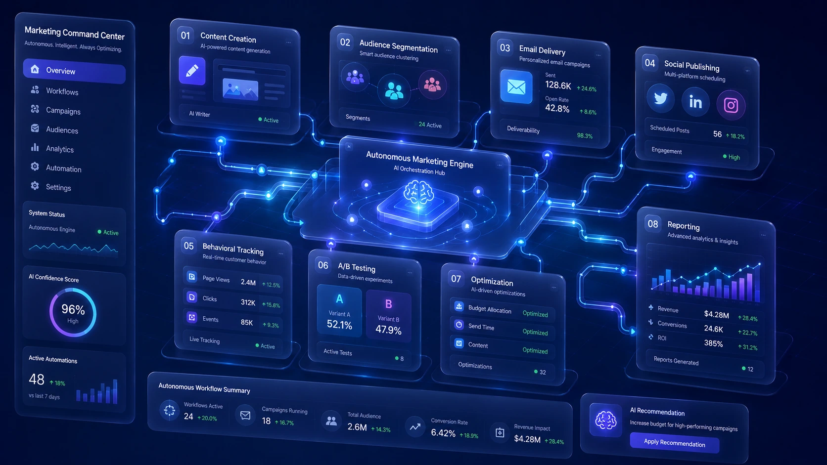 Marketing Command Center - Graphic Illustration