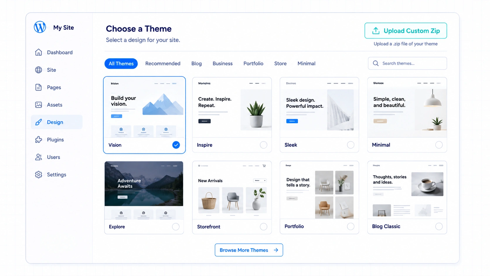 Themes and Design Layouts