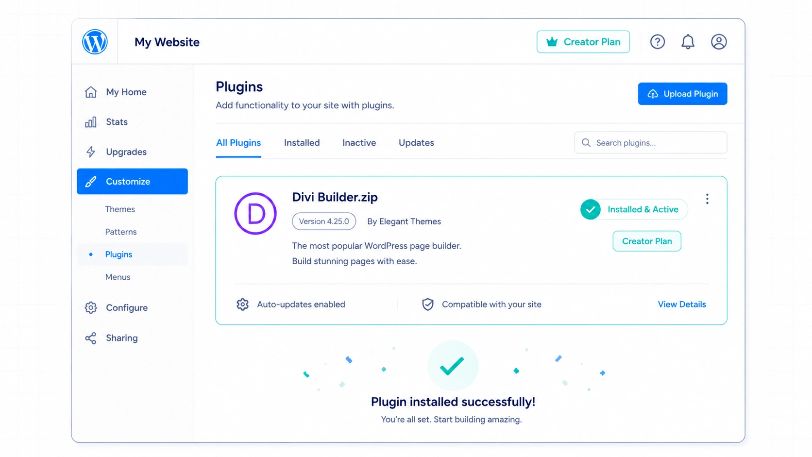 Website Customization Dashboard